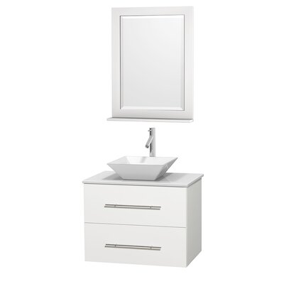 Centra 30 Wall Mounted Single Bathroom Vanity Set With Mirror