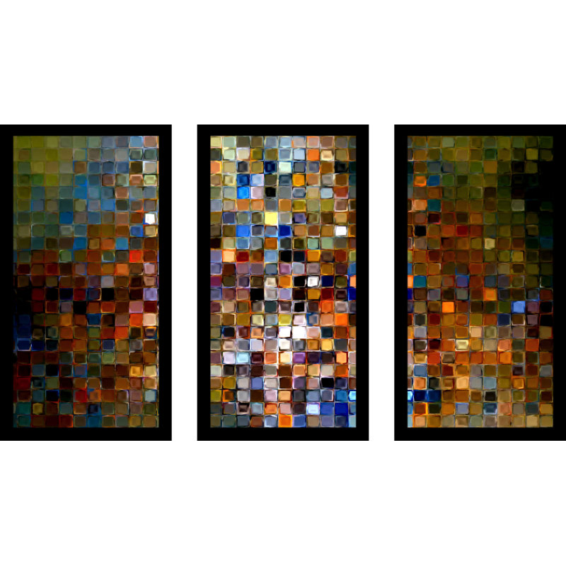 Pictureperfectinternational Tileart1 2007 Max By Mark Lawrence 3 Piece Framed Graphic Art Set Wayfair