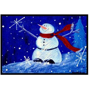 Happy Holidays Snowman Doormat