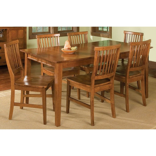 venable mission style solid wood dining table millwood pines