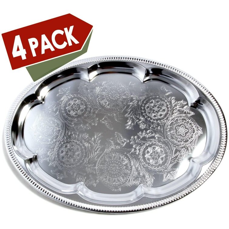 Details about   New Glass and Metal Serving Tray $29.99 