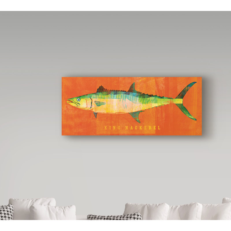 Trademark Art King Mackerel Graphic Art Print On Wrapped Canvas