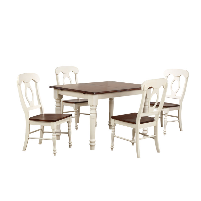 August Grove Kenya Erfly Leaf 5 Piece Breakfast Nook Solid Wood Kenya Erfly Leaf 5 Piece Breakfast Nook Solid Wood Dining Set