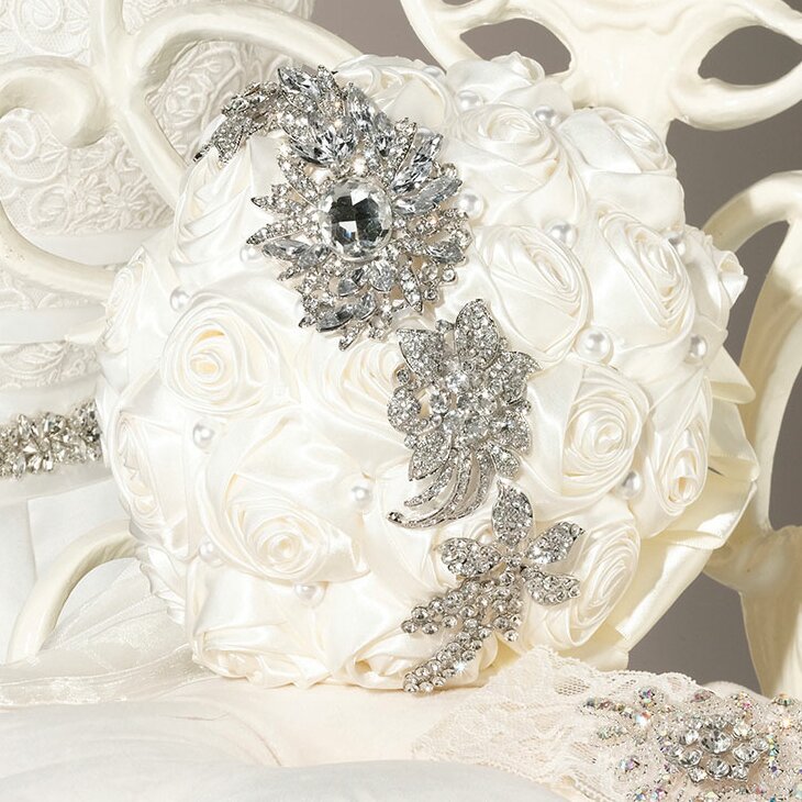 Le Prise Pearl Rhinestone Wedding Bouquet Wayfair