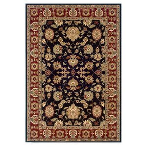 Rowena Persian Black/Red Area Rug