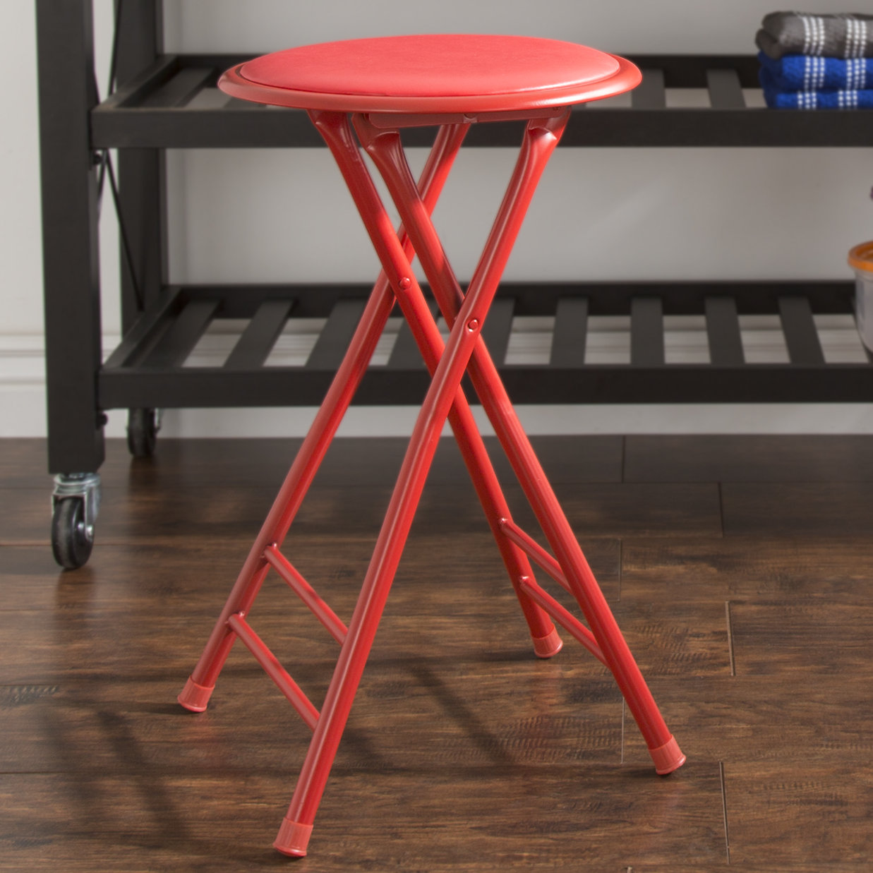 cushioned folding stool trademark home