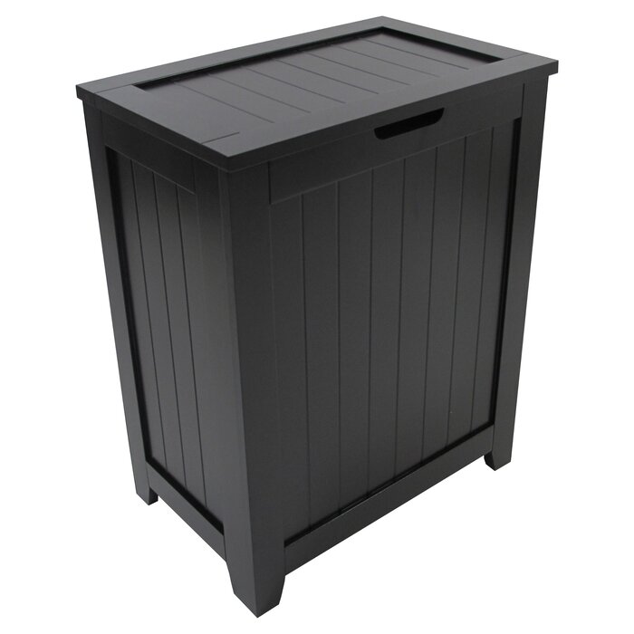 Williston Forge Contemporary Cabinet Laundry Hamper (Black)
