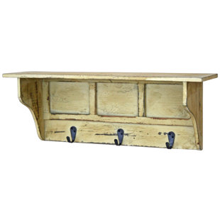 Kitchen Wall Shelf With Hooks Wayfair Co Uk Distressed Shelf With Hooks