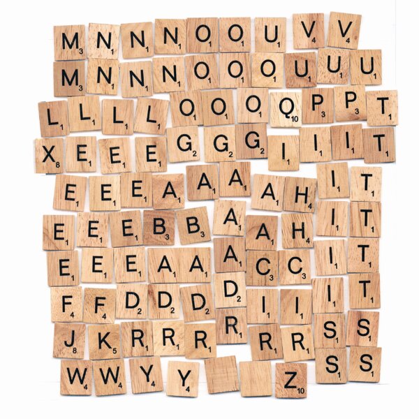 Letter T TEN A to Z in Stock! 10 Black  Scrabble Tiles Letters Individual 
