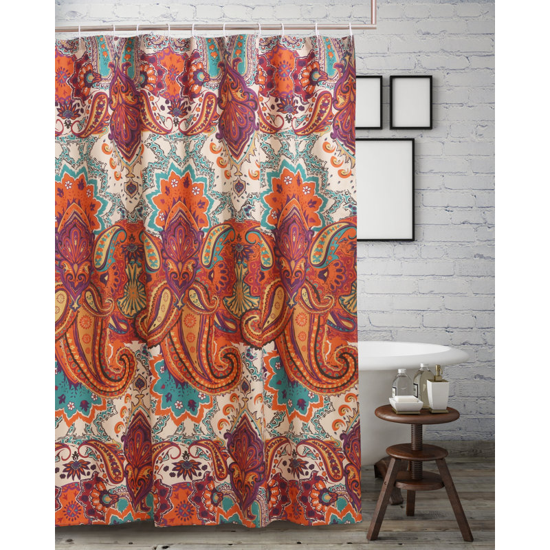 World Menagerie Roskilde Spice Paisley Single Shower Curtain