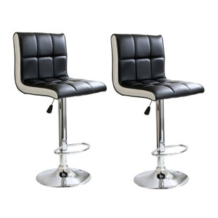 Giannone Adjustable Height Swivel Bar Stool (Set of 2) by Orren Ellis