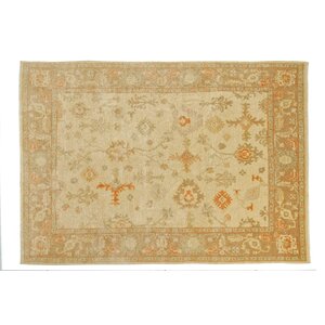 Oriental Usak Handmade Beige Area Rug