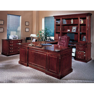 Go to store & view more images Three Posts Flannagan 3-Piece U-Shape Desk Office Suite