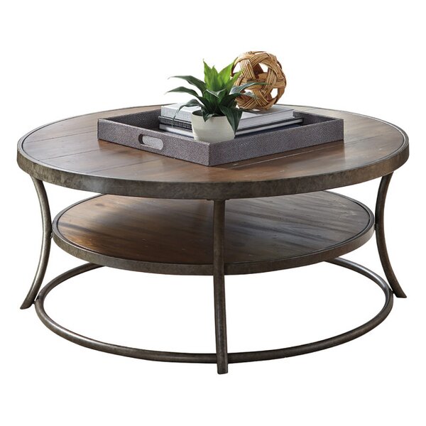 Round Wooden Coffee Table With Hidden Storage White And Brown On Sale Overstock 30968298