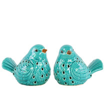 Green Breasted with Blue Body and Tail 4 inch Clip-on Birdie Figurine The Country House Collection