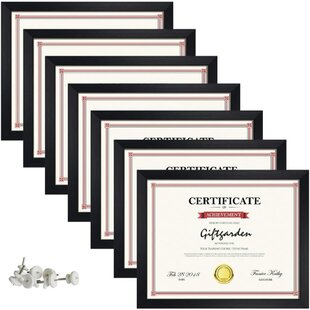 2-Pack Includes Both Attached Hanging Hardware and Desktop Easel Wide Molding Certificates a Diploma Documents 8.5x11 Black Gallery Certificate and Document Frame Two Frames or a Photo