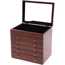 Rosette Texture Shape Jewelry Organizer Box Storage Velvet Scratch Protection 