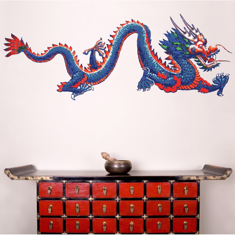 Dragon Wall Sticker Oriental Vinyl Transfer Chinese Wyvern Decor Decal Graphic