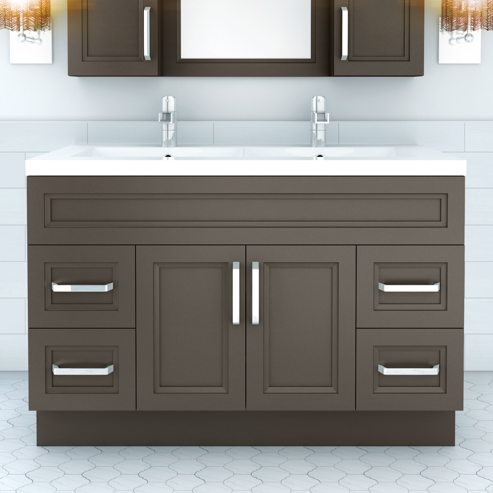 Ebern Designs Syble 48" Double Bathroom Vanity Set & Reviews Wayfair