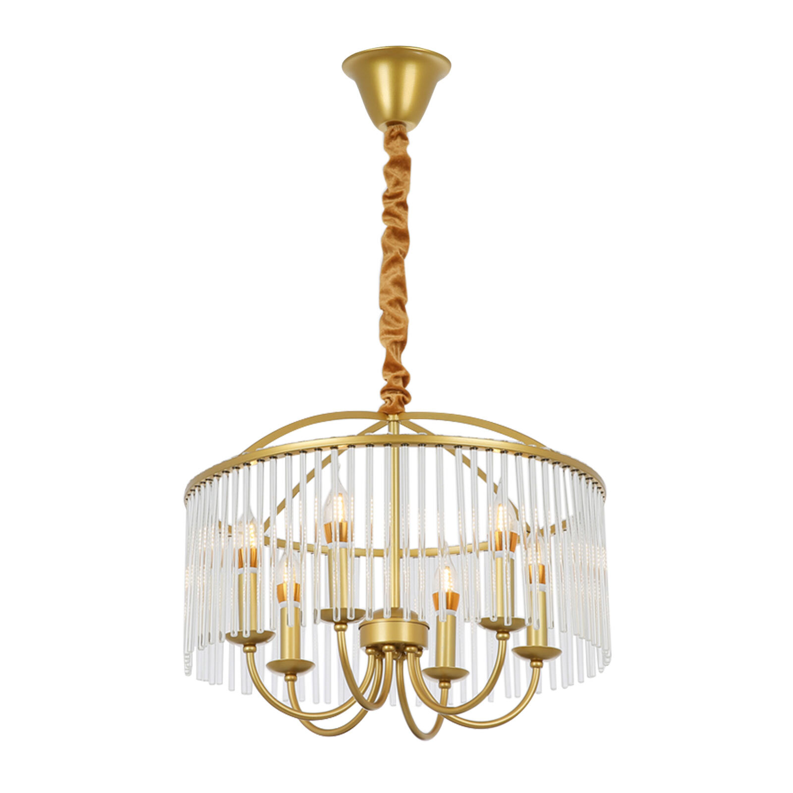 E12 Crystal Chandelier Modern Ceiling Light Pendant Fixture Lamp Elegant 