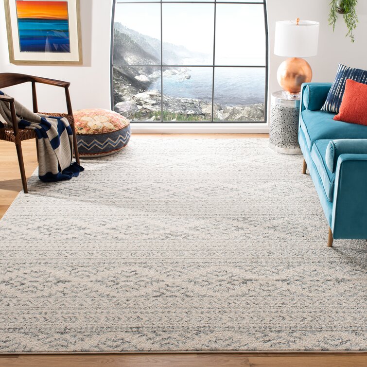Modern Rug Geometric Blue Grey Carpet Long Hallway Lounge Room Mat Small X Large 