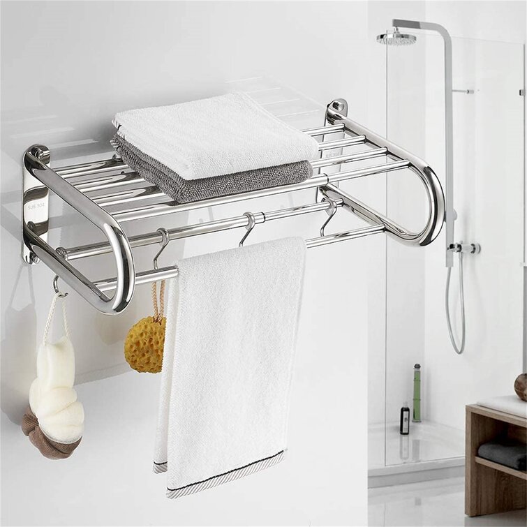 Towel Rack Space-Saving Wall-Mounted Bathroom Three-Layer Rack Complete Multifunctional 304 Stainless Steel Bathroom Rack 