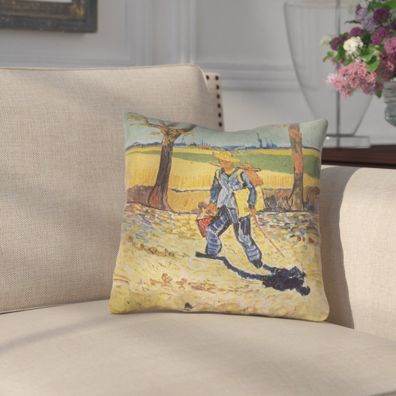 Darby Home Co Zamora Self Portrait Square Indoor Throw Pillow Wayfair