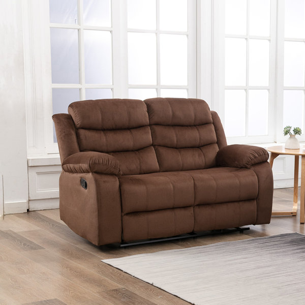 Latitude Run Chetana Microfiber Microsuede Reclining 56 3 Pillow Top Arm Sofa Wayfair