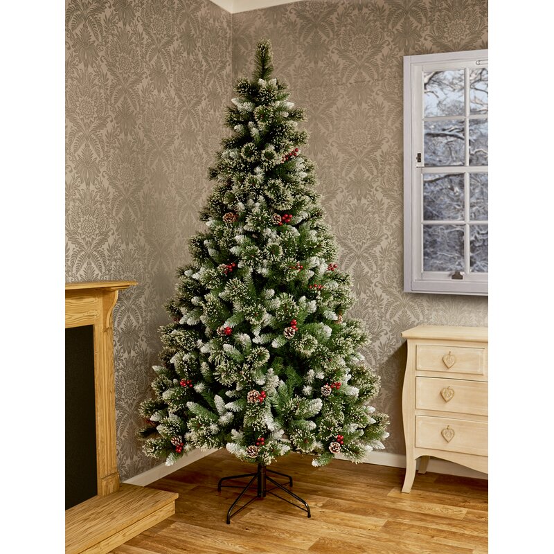 The Seasonal Aisle Sugar 7ft Green Pine Artificial Christmas Tree with ...