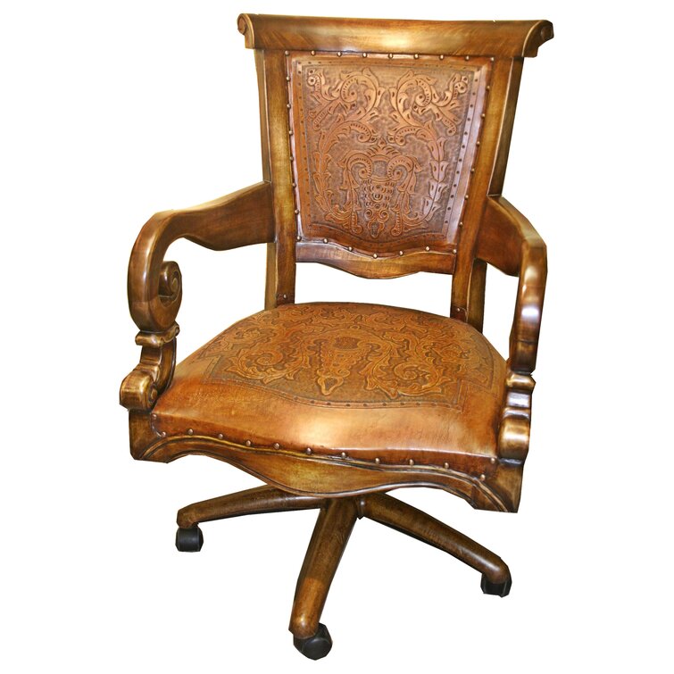 saddle leather office chair