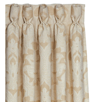 Brookfield Damask Pinch Pleat Single Curtain Panel Eastern Accents