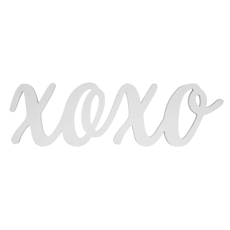 Winston Porter Acle Large Script Xoxo Wood Cut Out Word Letter Blocks Wayfair