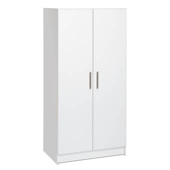 Prepac Elite Storage 65 H X 32 W X 20 D White Wardrobe Cabinet