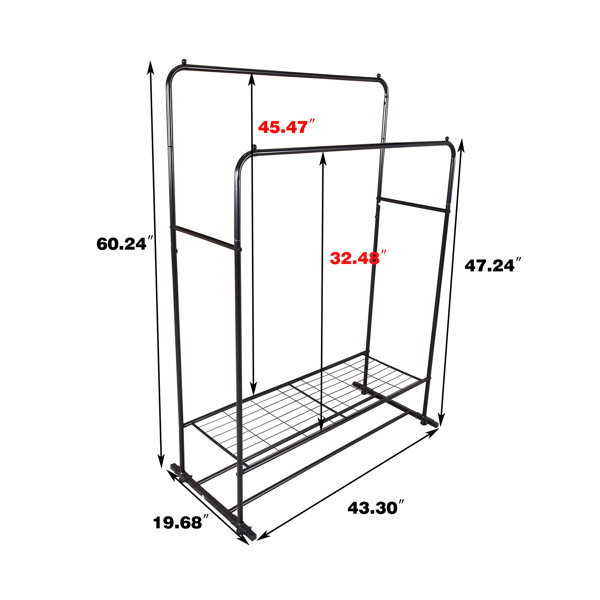17 Stories Haydon 43.30'' Clothes Rack & Reviews | Wayfair