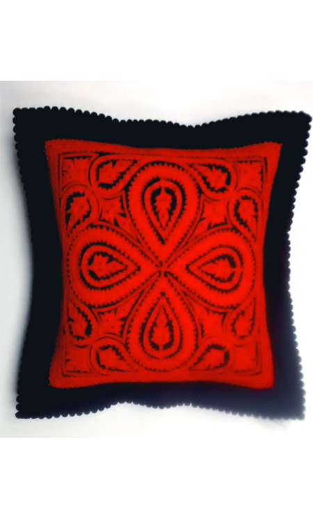The Holiday Aisle Berau Wool Felt Throw Pillow Wayfair