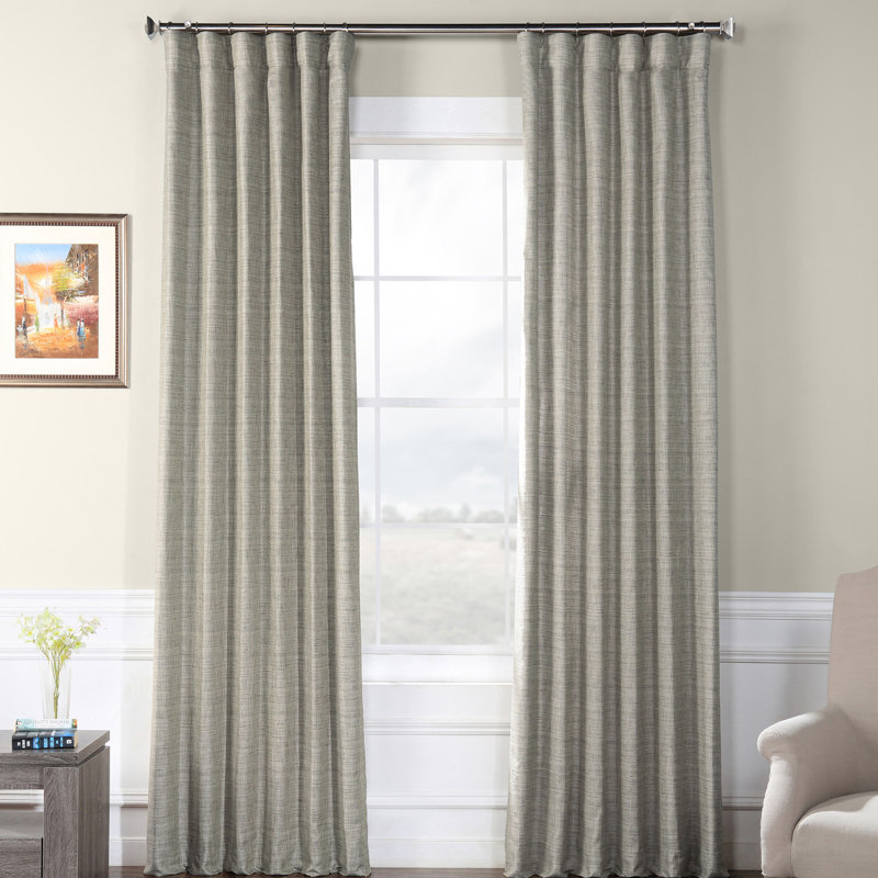 Ivy Bronx Yarn Dyed Textured Designer Solid Room Darkening Single
