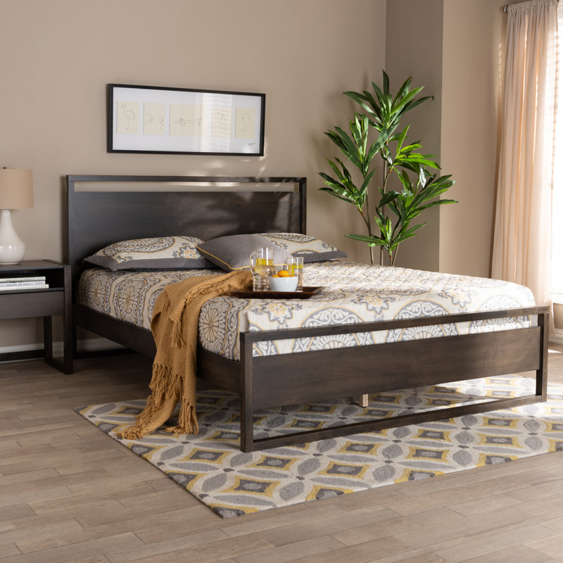 Ivy Bronx Dumais Modern And Contemporary Wood Queen Platform Bed Reviews Wayfair