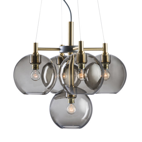 Gloria Crown 1-Light Sputnik Chandelier Belid Base Finish: Brass Brass