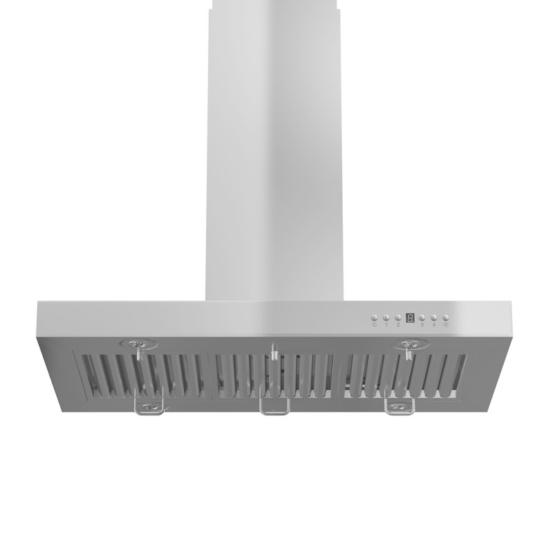 Zline Kitchen And Bath 30 400 Cfm Convertible Island Range Hood In Brushed 430 Stainless Steel Reviews Wayfair