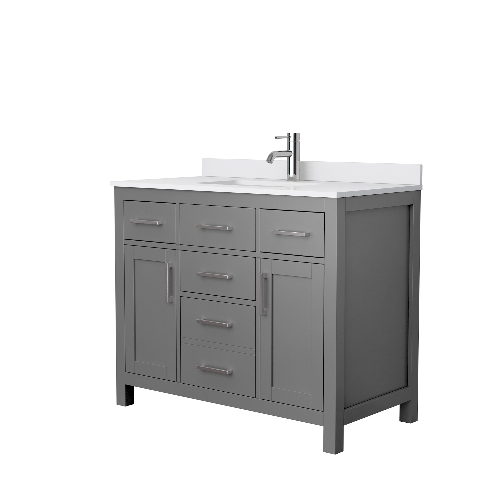 Wyndham Collection Beckett 42 Single Bathroom Vanity Set Reviews Wayfair