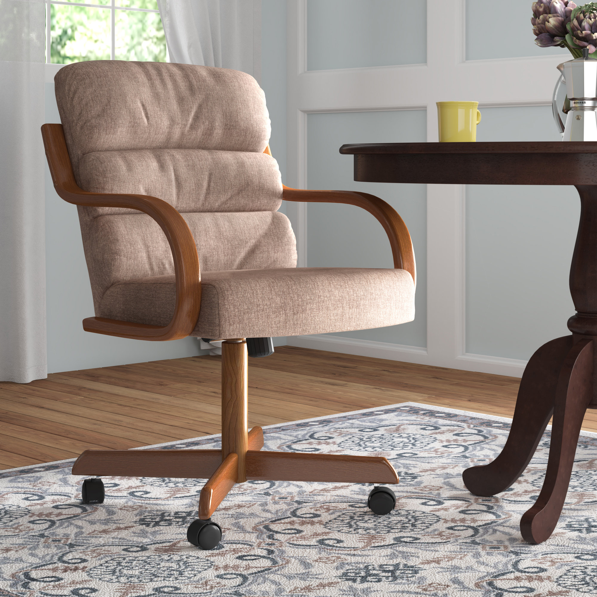 dinette chairs with casters