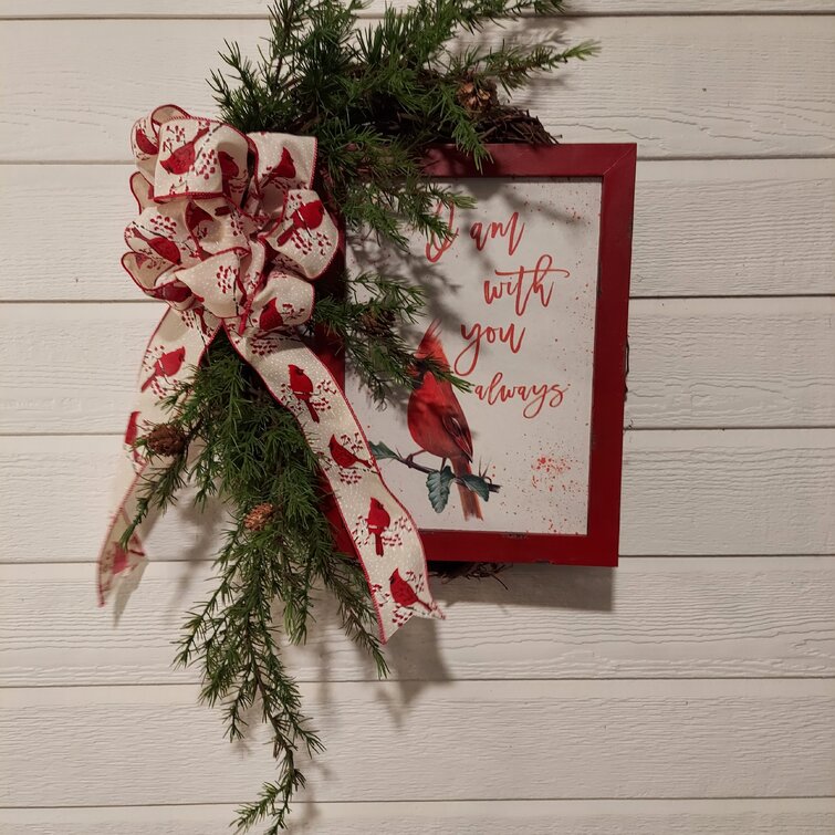 Cozy Cabin Wreath & Antlers Christmas Holiday 28" x 40" Outdoor House Flag 