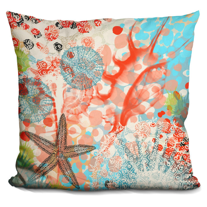 Highland Dunes Camptown Exotic Sea Life Throw Pillow Reviews