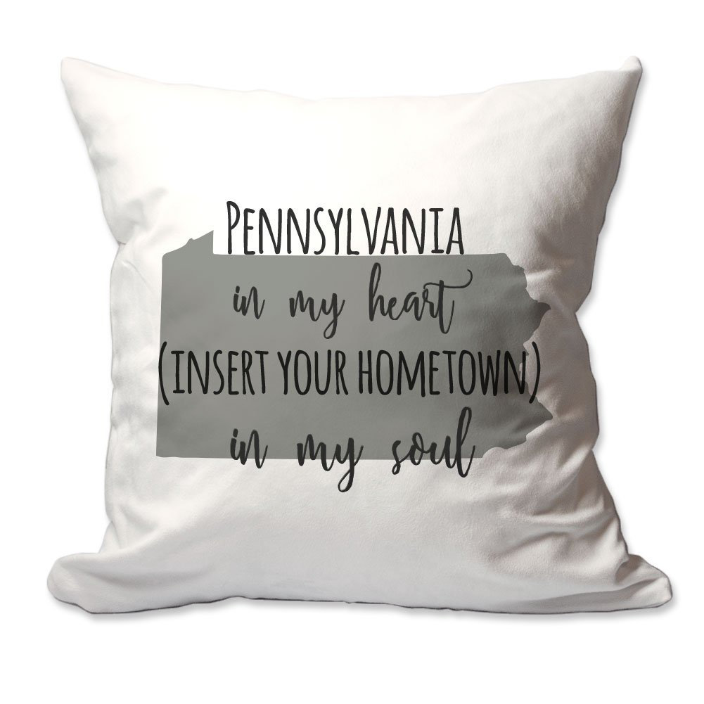 East Urban Home Customized In My Heart Your Hometown In My Soul Throw Pillow Wayfair