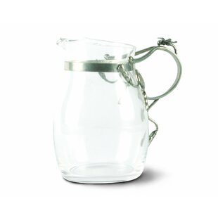 7 PCS Glass 1.5 Litre Pitcher Water Jug with 6 Drinking Glasses Set Classic Design Dishwasher and Refrigerator Safe