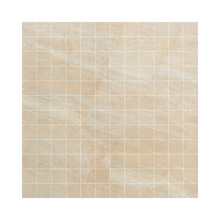 Anthology Porcelain Mosaic Tile in Glazed Beige by