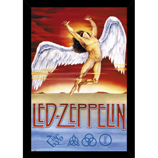 East Urban Home Led Zeppelin Swan Song Rectangle Wood Framed