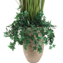 3 Artificial 34" English Ivy Bush Plant Arrangement Palm Bush Topiary Flower Den 