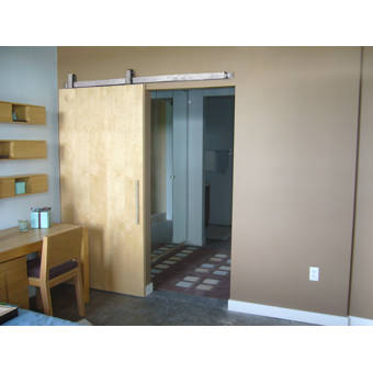 Flat Track By Leatherneck Hardware 402 Straight Premium Single Track Barn Door Hardware Kit Wayfair