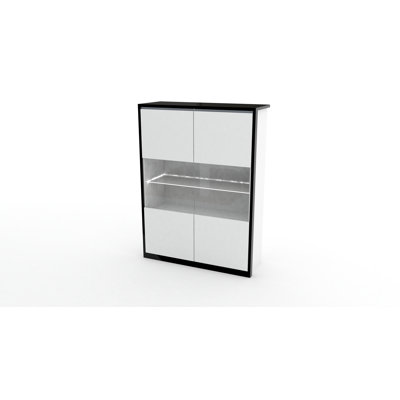 Mito 2 Glass Door Side Cabinet Orren Ellis